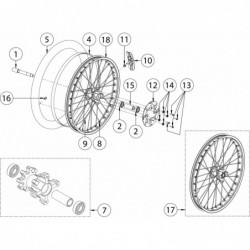 Ruleta con rodamiento acelerador moto de trial